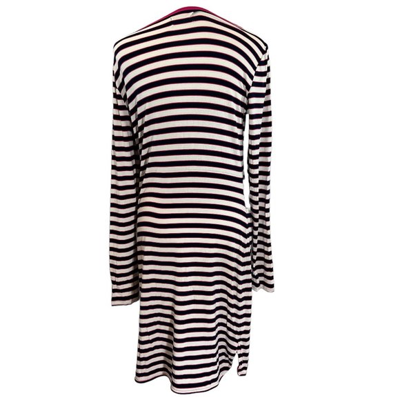 MOTT50 Sun Protective Fashion Navy Blue, White, Pink Striped Dress Cover… - Picture 4 of 8